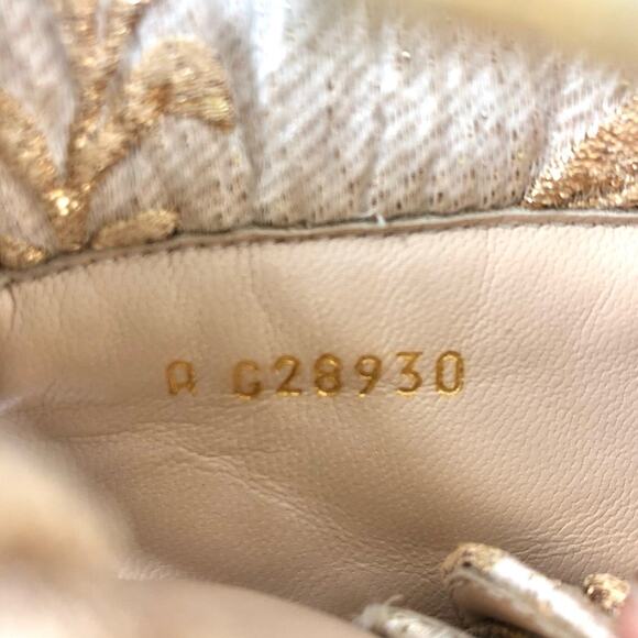 Chanel 2013 Cruise Runway Gold Brocade Interlocking C Lady Gaga Booties 36.5 - Picture 11 of 13